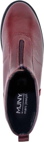 Marc Joseph New York Womens Casual Comfortable Genuine Leather Chelsea Ankle Boots Classic Fashion Front Zip Slip On Ladies Fall Winter Boots in Kuwait