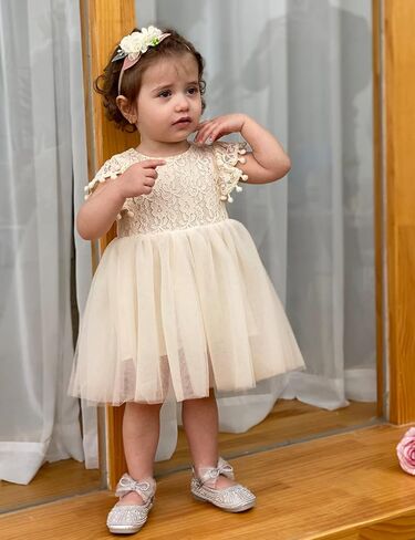 توتو دريمز دانتيل بوم بومس توتو فستان للفتيات زهرة فتاة تول فساتين عيد ميلاد الزفاف ملابس الحفلات in Kuwait