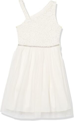 Girls Size One Shoulder Lace and Tulle Party Dress in Saudi Arabia