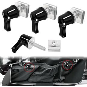 Saddle Bag Bolts, Saddlebag Locks Mounting Hardware Theft Deterrent Locks Saddle Bag Fasteners For Harley 1992-2024 Road Glide Electra Glide Street Glide Touring Softail Black…