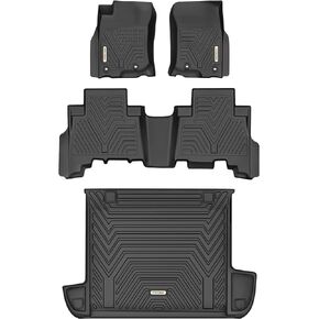 YITAMOTOR Floor Mats Compatible with Toyota 4Runner 2013-2024 & 2014-2023 Lexus GX460, Custom Fit Floor Liners 1st & 2nd Row All Weather Rubber Automotive Mats, Black