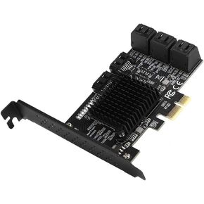 EBTOOLS 8 Port PCI E to SATA3.0 Controller, PCI Express to SATA3.0 8 Port SATA III Expansion Controller Card Adapter