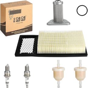 Golf Cart EZGO Tune Up Kit for EZGO TXT with 72368G01 Air Filter Fuel Filter Spark Plug Oil Filter Replacement Kit for TXT, Medalist & Marathon 1994-2005 295/350cc 4 Cycle Robins Motor