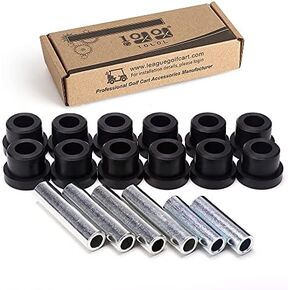 Complete Rear Leaf Springs & Shackles Bushing Sleeve kit for Club Car Precedent 2004-up Golf Cart, Replace OEM 102506601 102506301 102506401