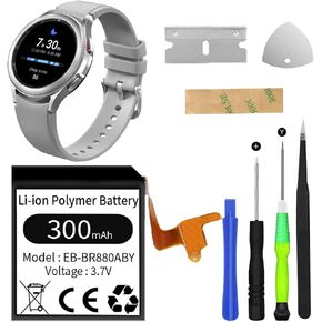 EB-BR880ABY Battery, Upgrades Replacement Battery for Samsung Galaxy Watch 4 Classic 42mm SM-R880 SM-R885/ Galaxy Watch 4 SM-R860 SM-R865 (40mm) with Tools Kit