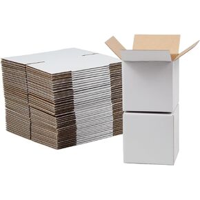 4x4x4 Inches Shipping Boxes Set of 40, Brown Corrugated Cardboard Box Literature Mailer for Packing Small Business