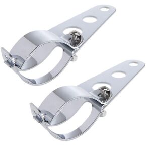 Black Universal Motorcycle Motorbike Headlight Lamp Mount Bracket Housing 31mm-39mm Mounting Clamps