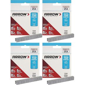 Arrow Fastener 508 Genuine T50 1/2-Inch Staples, 4 Pack