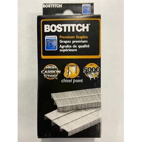 Bostitch Premium Standard Staples, Full-Strip, 0.25 Inch Leg, 5,000 per Box (SBS191/4CP)