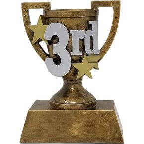Decade Awards Stunning 3D Gold Cup Trophy for Champions | Exclusive 1st, 2nd, 3rd Place Awards | Celebrate Victory with Stunning Silver Accents & Stars - Engraved Plate on Request