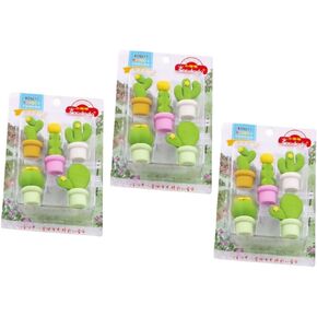 NUOBESTY Christmas Gifts 15Pcs Succulent erasers Erasers Rubber Erasers Plants Shaped Erasers for Themed, or Classroom Giveaways, Eraser Rewards Prizes erasers Mini