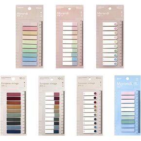 Tvoip 1400 Pieces Colored Page Markers,7 Sets Sticky Tabs in 60 Colors,Neon Sticky Notes Flags,Waterproof Writable Translucent Page Flags for Books,Bookmarks,Notebook,Removes Cleanly