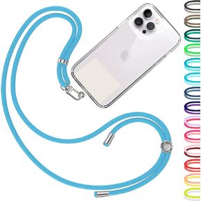 Cell Phone Lanyard - Adjustable Length iPhone Lanyard - Neck Phone Holder - Phone Strap Crossbody - White Ice Patch