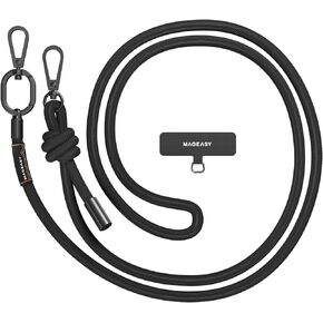 MAGEASY Crossbody Cell Phone Lanyard - Universal Phone Strap, 8.3mm Thick, Adjustable Strap for iPhone, Samsung & More