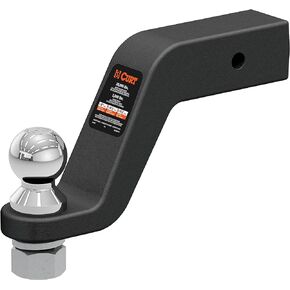 CURT 45373 Forged Trailer Hitch Mount with 2-5/16-Inch Ball & Pin, Fits 2-1/2-Inch Receiver, 20,000 lbs, 6-in Drop, Black