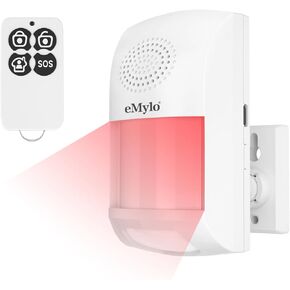 eMylo Motion Sensor Alarm，Home Security Alarm System with Motion Sensor Alarm Indoor Infrared Sensors Protect Pet Friendly Portable Door Chime Bell Alert Burglar for Shop Home（USB Supply ）