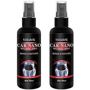 2PCS Car Nano Repairing Spray, Fast Repair Scratches Repairing Polish Spray for Auto Detailing Glasscoat Car Polish