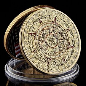 Mexico Mayan Aztec Calendar Art Prophecy Culture Challenge Coin