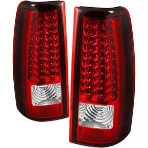 Spyder Auto ALT-ON-CS03-LED-RC Chevy Silverado 1500/2500/3500 and GMC Sierra 1500/2500/3500 Red/Clear LED Tail Light, medium