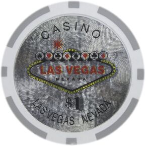 Brybelly Las Vegas Casino Poker Chip Heavyweight 14-Gram Clay Composite – Pack of 50