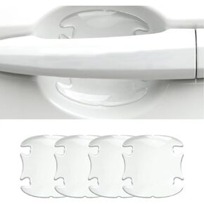 ZKFAR 4 PCS Car Door Handle Protector Sticker, Universal Car Door Bowl Scratch Protector, Clear Waterproof Door Bowl Paint Protection Film Covers (Transparent)
