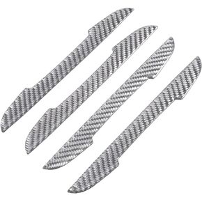 TANGSEN 4Pcs Universal Real Carbon Fiber with 2mm Twill Woven Texture Door Edge Guard Paint Scratch bumper protector Anti door slam Personalized Protective Pad Sticker Film For SUV Truck