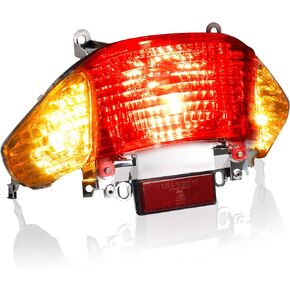 NTHREEAUTO Scooter Moped Tail Light Rear Brake Turn Signal Taillight Universal Compatible with Gy6 Tao Tao Sunny ATM50 50cc 125cc 150cc Motorcycles