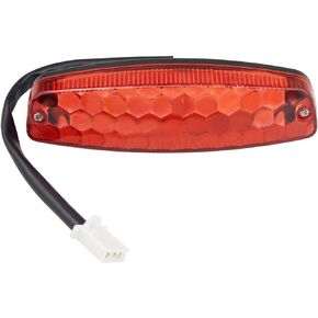 LED Rear Tail Brake Light Aftermarket Replacement Parts Red Fits for 50cc 70cc 90cc 110cc 125cc Taotao SunL JCL Coolster Roketa Kazuma Chinese ATVs Quad 4 Wheeler.