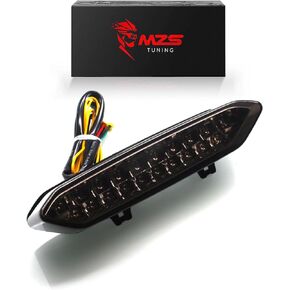 MZS Motorcycle Tail Light, LED Integrated Turn Signal Blinker Smoke Lens Compatible with YZF R1 2002-2003 | WR250R 2010-2017 | WR250X 2009-2011 | v star 1300 XSV1300 Custom 2014-2016