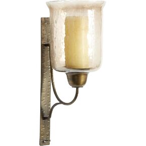 Deco 79 68761 Metal & Glass Candle Sconce, black,glass, 36 by 8-inch