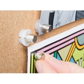 8-Pack of The Strongest Magnetacks, Magnetic Pushpin Poster and Photo Hangers for Walls to Hang Pictures and Posters Without Frames, Holes, or Damage