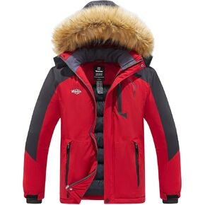 سترة تزلج مقاومة للماء للرجال من Wantdo سترات تزلج على الجليد مقاومة للرياح ومعاطف شتوية للثلج ومعاطف مطر من الصوف الدافئ in Kuwait