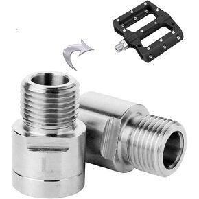 Thinvik Bike Pedal Extenders for 9/16 inch Bike Pedals,Chrome-Molybdenum Steel Bicycle Pedal Extensions,Extended Pedal Spacer for MTB BMX Road Bicycle - Extended 20mm/ 0.79in…