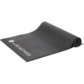 The DB Method Machine Yoga Mat for Home Gym Exercise Equipment Machine Stability, Non Slip Indoor Mat for Pilates, Stretching, Fitness, Bike or Squat Machine Floor Protector Mats, Black