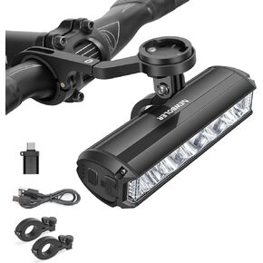 Super Bright Bike Light - Bike Lights for Night Riding with Bicycle Computer Bracket and Gopro Mount, 6000 Lumen Rechargeable Bike Headlight 10000mAh Battery, Support Reverse Charging in Kuwait