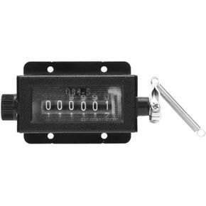 6 Digits Manual Tally Counter D94-S 0-999999 Resettable Mechanical Pulling Stroke Counter Number Lap Counter Clicker for Puncher Printer