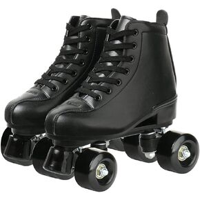 Classic Roller Skates High-Top Double-Row Leather Roller Skates for Women and Men