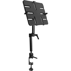 Mount-It! Tablet Pole Mount | Wheelchair Tablet Mount for iPad, Tablet or Phone | Universal Full Motion Tablet Holder for Mic Stand or Desk | C-Clamp Base | Fits Screen Sizes from 6 to 14 Inches