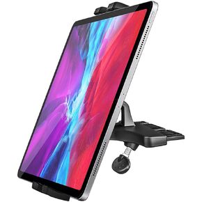 woleyi CD Slot Car Tablet Mount, 360° Rotatable CD Player Car Tablet & Phone Holder for iPad Pro 9.7, 11, 12.9 Air Mini 5 4 3 2, Samsung Galaxy Tabs, Switch, iPhone, More 4-13" Cell Phones and Tablets