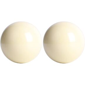 POCREATION Billards Ball, Snooker Pool Ball, 2Pcs White Billiard Balls for Training Billiard Supplies Game Rooms, Sports Match Leisure Exercise Goods