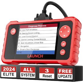 LAUNCH CRP123 V2.0 Plus Elite [موديل جديد 2024] أداة فحص النظام بالكامل مع 3 خدمات زيت الراحة/إعادة تعلم جسم الخانق/إعادة ضبط SAS، أداة تشخيص الماسح الضوئي obd2 لجميع السيارات، اختبار البطارية، تحديث مجاني مدى الحياة