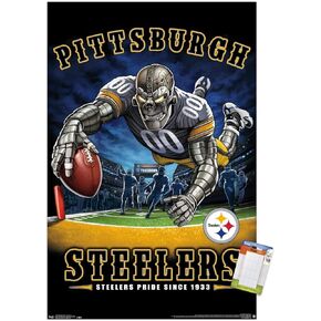 Trends International NFL Pittsburgh Steelers - End Zone 17 Wall Poster, 14.725" x 22.375", Premium Unframed Version