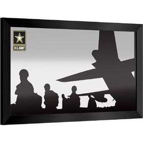 Black United States Army Framed Bar Mirror in Saudi Arabia