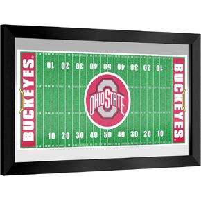 Wall Mirror - Ready-to-Hang Ohio State University Logo Black Framed Rectangle Mirror - for Pub, Game Room, Garage or Home Bar in Saudi Arabia