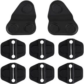 6PCS Door Lock Cover & 2PCS Door Screw Cover Trim Accessories for 2018-2023 Jeep Wrangler JL & Unlimited for 2020-2023 Jeep Gladiator JT (Black)