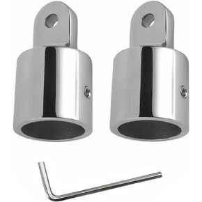 SHENGHUISS Bimini Top Cap Eye End Boat Fitting Stainless Steel 316 Round Tubing Marine Hardware with L Shape Hex Key