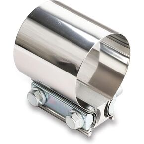 2.25 Inch Exhaust Clamp, Butt Joint Band Clamp Sleeve Coupler Stainless Steel for Exhaust Pipes, Mufflers and Catalytic Converters in Kuwait