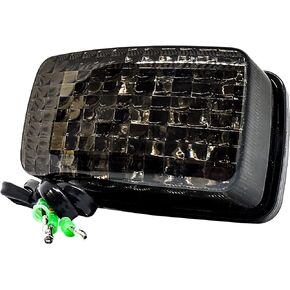 YFM LED Smoke lens tail brake stop light ATV UTV 350 400 450 660 250 4x4 Compatible with Yamaha Grizzly, Viking, Rhino, Big Bear, Kodiak, Bruin, Wolverin, Bear Tracker