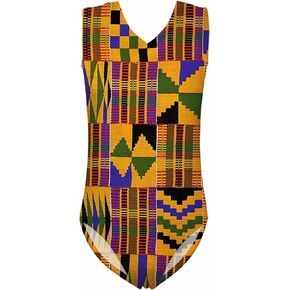 Kids Girls Summer One Piece V Neck Swimsuit Beach V Neck Bathing Suit Gymnastics