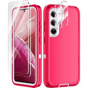I-HONVA for Samsung Galaxy A15 5G Case,Samsung A15 5G Case 6.5 inch with 2 Pack Screen Protector+2 Pack Camera Lens Protector Heavy Duty Shockproof 3-Layer Full Body Protection Cover Case,Turquoise